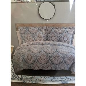 Full queen size bed new la Brea tsarina quilt shams pillow cover set 3 pcs